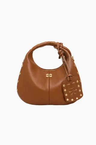 Hobo Mini Studs C1040032 - Sorrel Horse - GANNI — produktfoto