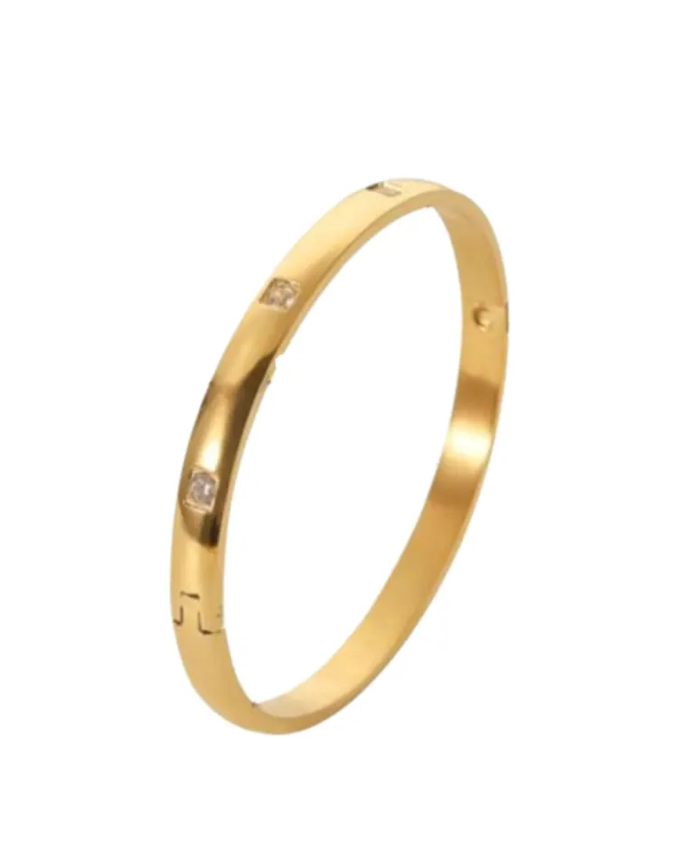 SQUARE STONE BANGLE | BAY — produktfoto