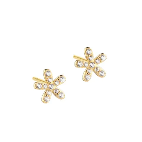 DARLING FLOWER EARSTUD | GOLDEN — produktfoto