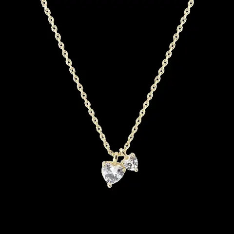 VIDA HEARTS NECKLACE | GOLDEN — produktfoto