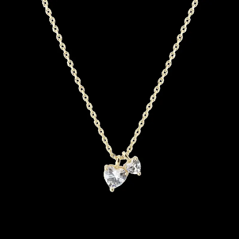 VIDA HEARTS NECKLACE | GOLDEN — produktfoto
