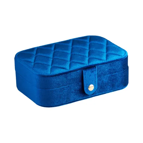 ANNEBRAUNER Blue Velour Smykkeskrin — produktfoto