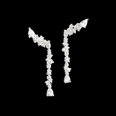 AURA LONG EARSTUD | SILVER — produktfoto