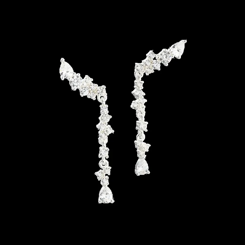 AURA LONG EARSTUD | SILVER — produktfoto
