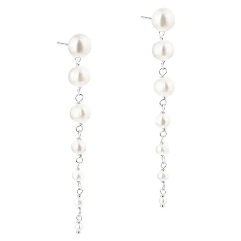 GHITA LONG EARRING | SILVER — produktfoto