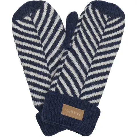 Marta du Chateau dame handsker MdcAyana T1208 - Blue/Beige — produktfoto