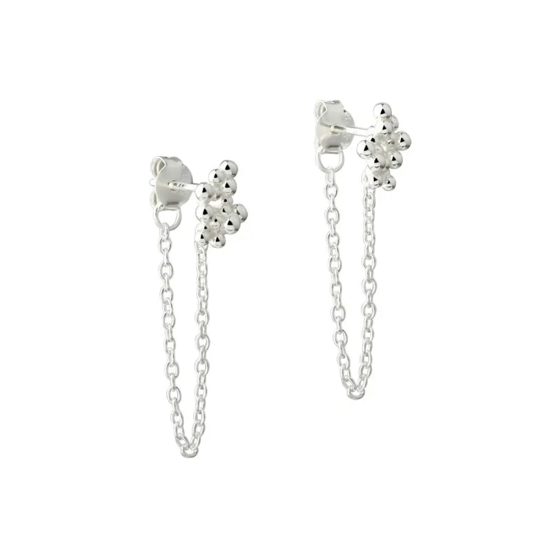 AYA EARSTUD CHAIN | SILVER — produktfoto