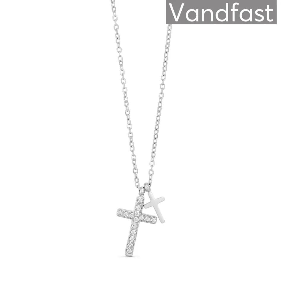 ANNEBRAUNER Double Cross Halskæde — produktfoto