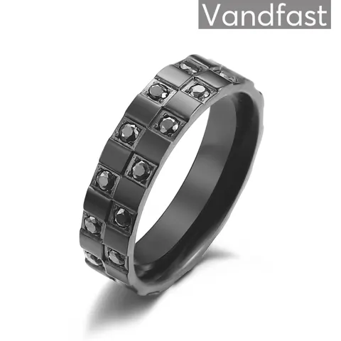ANNEBRAUNER Chess Black Ring — produktfoto