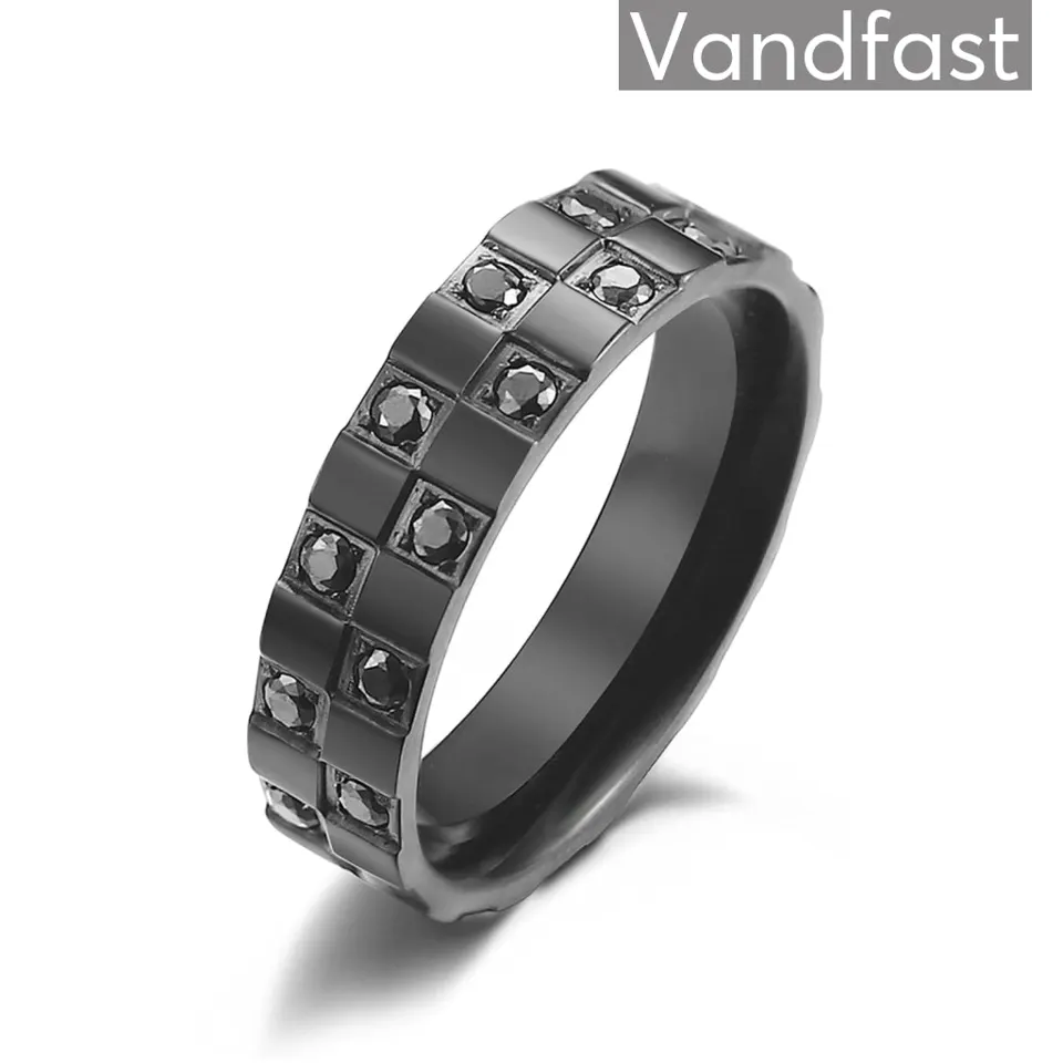 ANNEBRAUNER Chess Black Ring — produktfoto