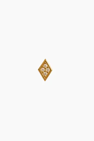 Miss Harlekin Earring With Stones- Gold - Stine A — produktfoto