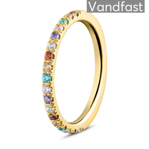 ANNEBRAUNER Side Ring Multicolor Ring 18K Guldbelagt — produktfoto
