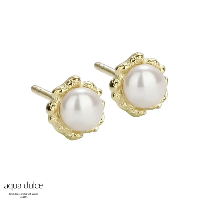 PEARL STUD EARSTUD | GOLDEN — produktfoto