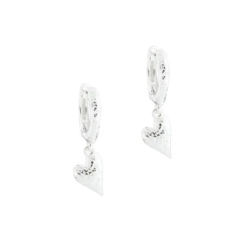 *LOVE ME HOOP WITH HEART | SILVER — produktfoto