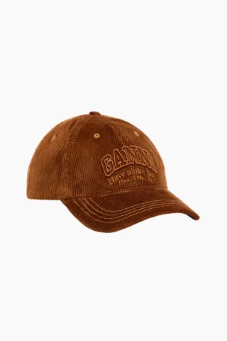 Corduroy Ganni Cap - Tortoise Shell - GANNI — produktfoto