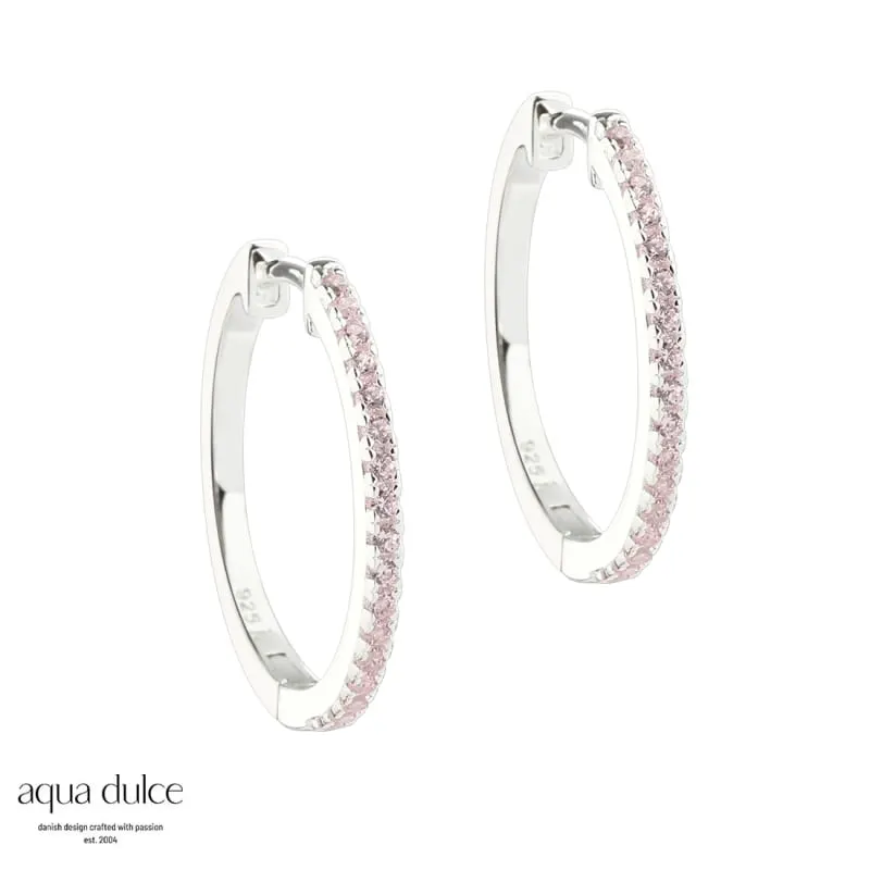 ROSE RAYA LARGE HOOP | SILVER — produktfoto