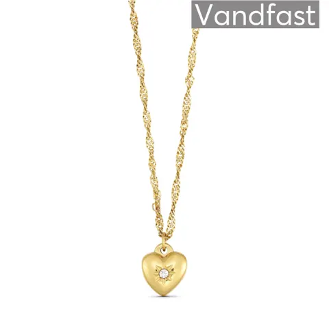 ANNEBRAUNER Zirconia Heart Halskæde 18K Guldbelagt — produktfoto