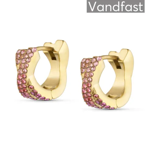 ANNEBRAUNER Alma Zirconia Pink Mix Small Øreringe 18K Guldbelagt — produktfoto