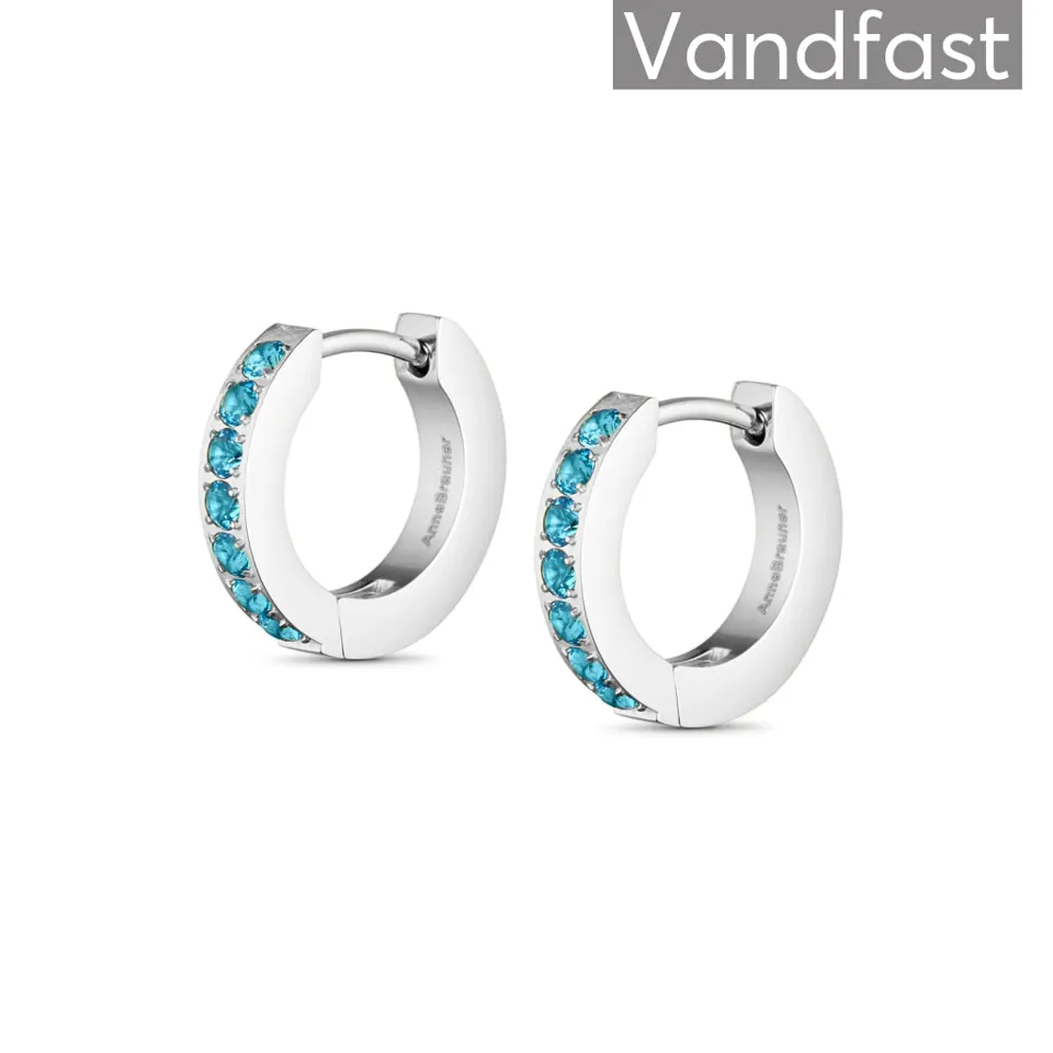 ANNEBRAUNER Creole Line Blue Topaz Øreringe — produktfoto
