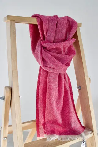 Cashmere tørklæde i smuk fuchsia melange — produktfoto