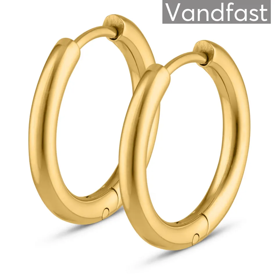 ANNEBRAUNER Creole Every Day 14mm Øreringe 18K Guldbelagt — produktfoto