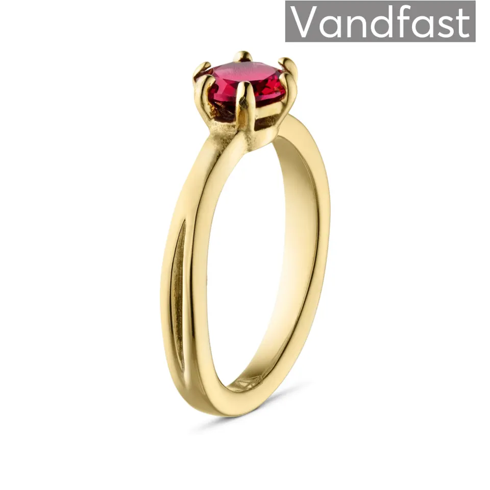 ANNEBRAUNER Princess Ruby Ring 18K Guldbelagt — produktfoto