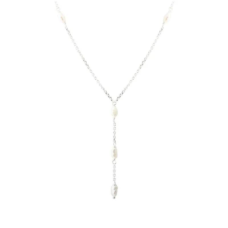 LUNELLA Y-NECKLACE | SILVER — produktfoto