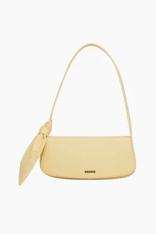 Leather Knot Strap Bag - Italian Straw - Rotate — produktfoto