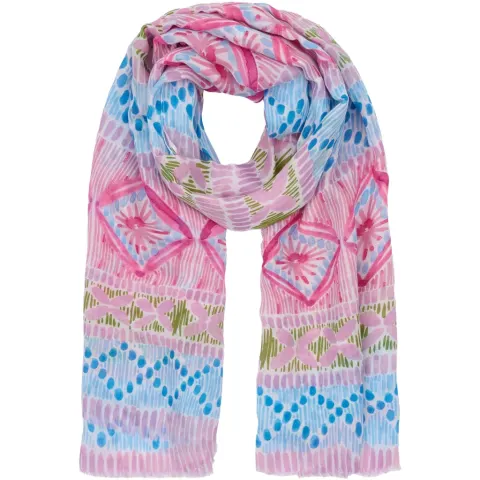 Marta du Chateau dame tørklæde MdcEmila FA60198 - Pink/Blue — produktfoto