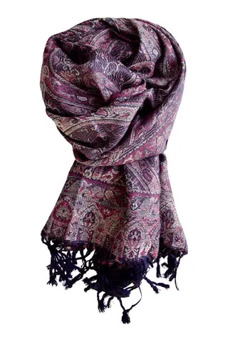 Blåt pashmina tørklæde — produktfoto
