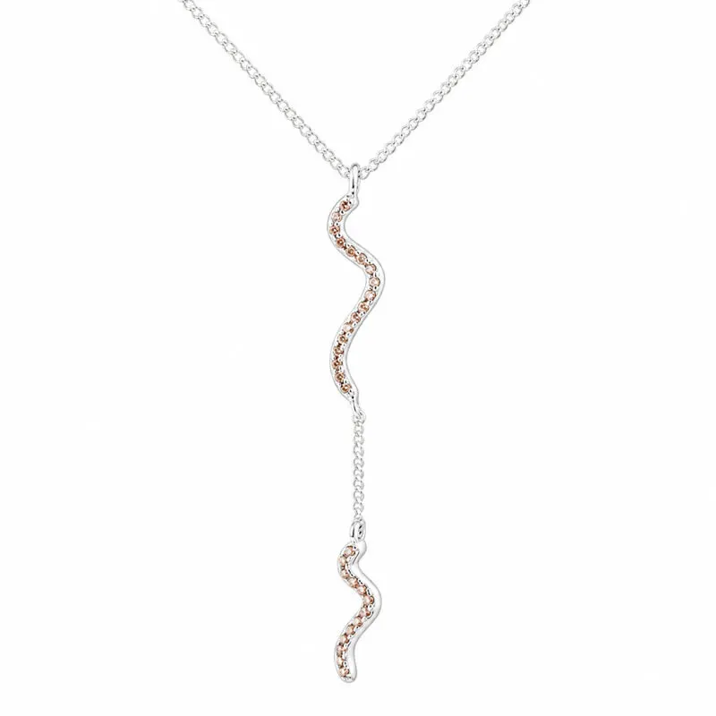 *CURVA CHAMPAGNE NECKLACE | SILVER — produktfoto