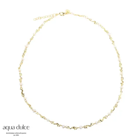 RHUMBA PEARL NECKLACE | GOLDEN — produktfoto