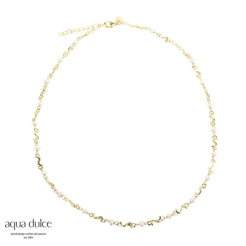 RHUMBA PEARL NECKLACE | GOLDEN — produktfoto