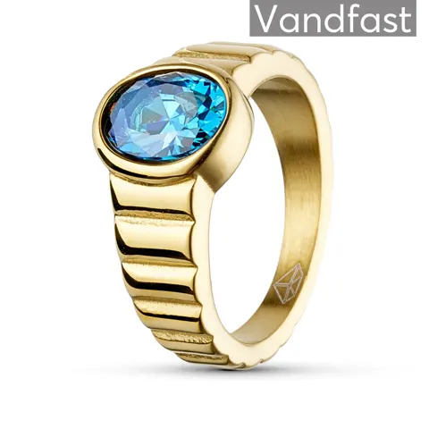 ANNEBRAUNER Imperial Sapphire Ring 18K Guldbelagt — produktfoto