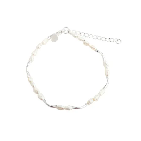 ALURA WHITE BRACELET | SILVER — produktfoto