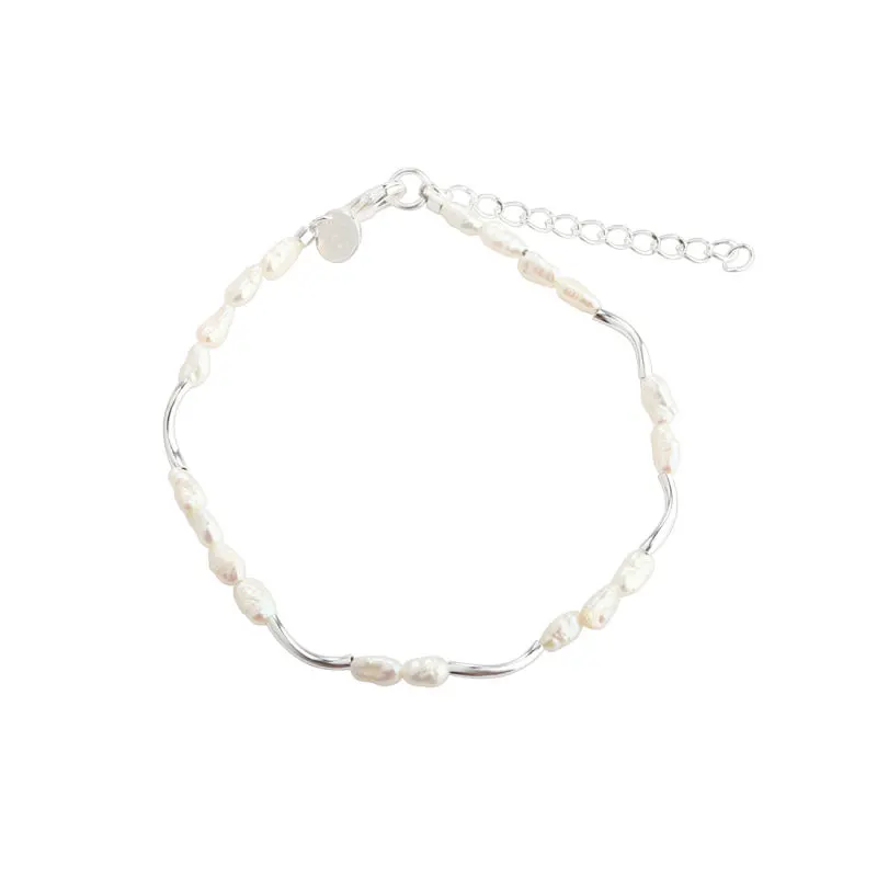 ALURA WHITE BRACELET | SILVER — produktfoto