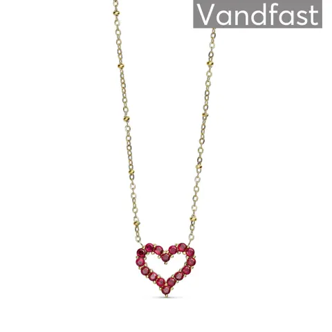 ANNEBRAUNER Big Red Heart Limited Edition Halskæde 18K Guldbelagt — produktfoto