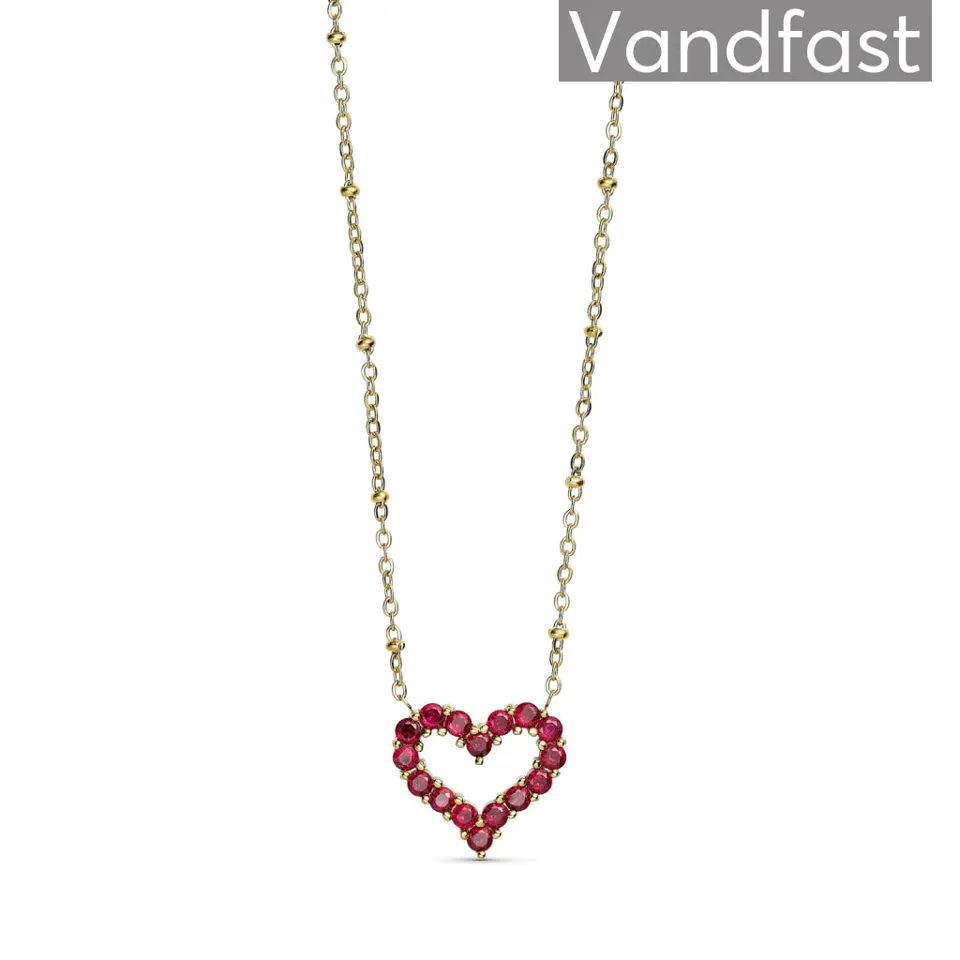 ANNEBRAUNER Big Red Heart Limited Edition Halskæde 18K Guldbelagt — produktfoto