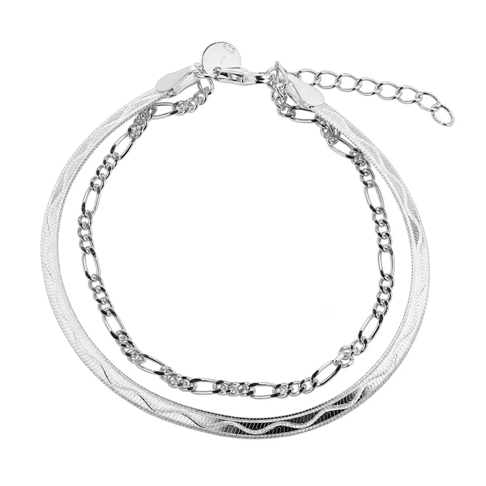 *SNAKE & FIGARO BRACELET | SILVER — produktfoto