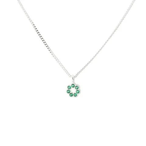 *VERDE FLOWER NECKLACE | SILVER — produktfoto