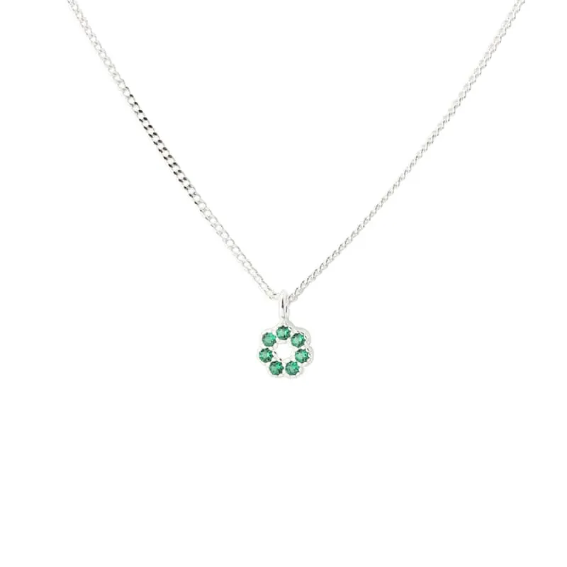 *VERDE FLOWER NECKLACE | SILVER — produktfoto