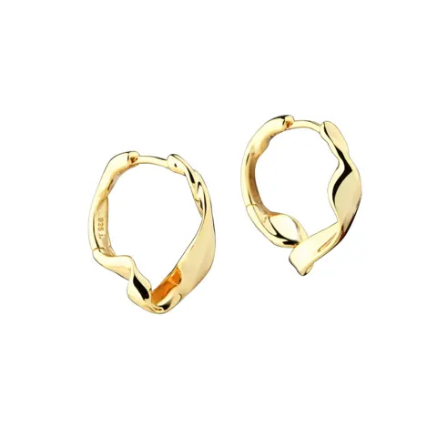 LIORA SIMPLE HOOP 16 MM. | GOLDEN — produktfoto