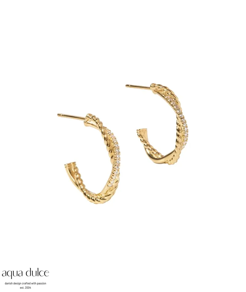 *TWISTED DARLING HOOP BIG | GOLDEN — produktfoto