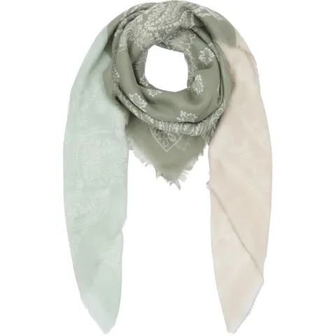 Marta du Chateau dame tørklæde MdcBelle FA37263 - beige/green — produktfoto