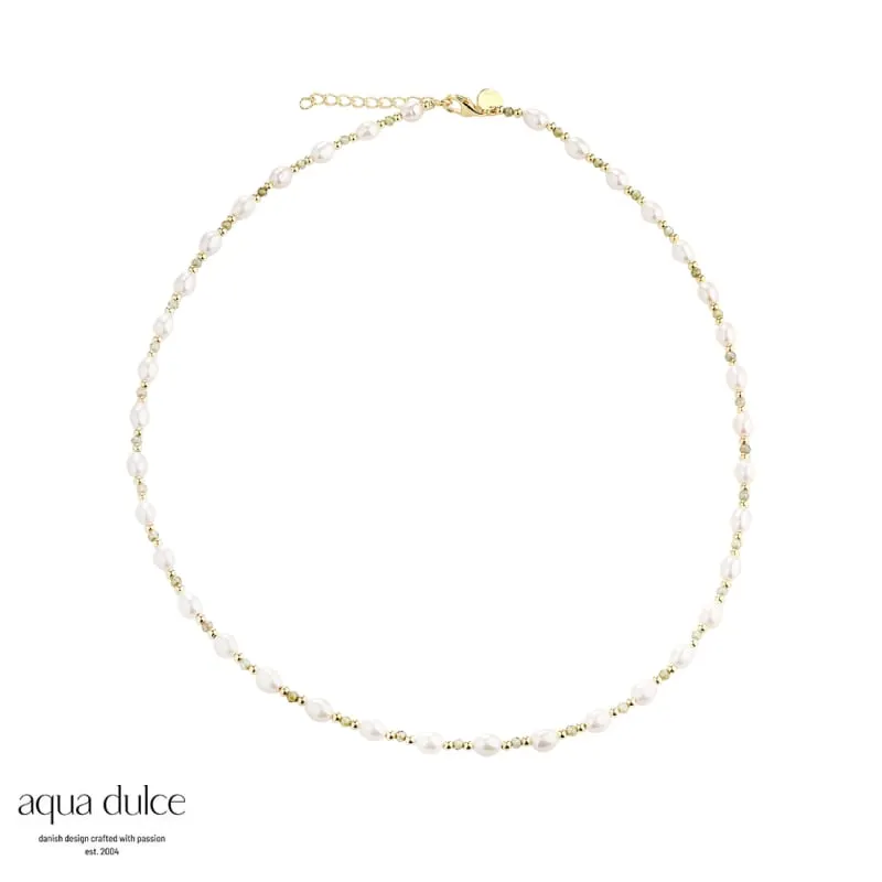 *COAST OLIVE NECKLACE | GOLDEN — produktfoto