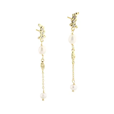*MILENA LONG EARSTUD | GOLD — produktfoto