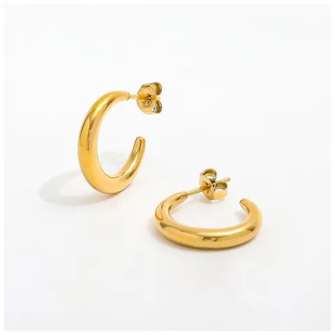 Muun Studios Sleek Hoops Ørering 18K Guldbelagt OE401 - Guld — produktfoto
