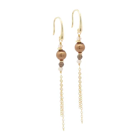 EIRA PEARL EARRING | GOLDEN — produktfoto
