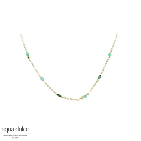 GREEN GARDEN NECKLACE | GOLDEN — produktfoto