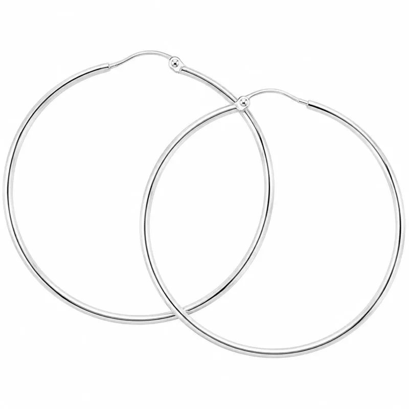 *ANA HOOP X LARGE 50 MM | SILVER — produktfoto